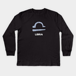 Libra Zodiac Sign Kids Long Sleeve T-Shirt